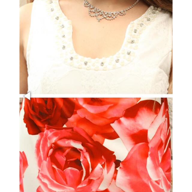 dazzy store(デイジーストア)のリアルローズミニドレス♡RED レディースのフォーマル/ドレス(ミニドレス)の商品写真