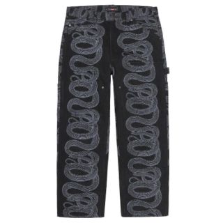 ヒステリックグラマー(HYSTERIC GLAMOUR)の新品 送料無料 Supreme Snake Double Knee Denim(ペインターパンツ)