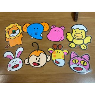 たべっ子どうぶつ 壁面飾り ハンドメイド 8点セット(その他)