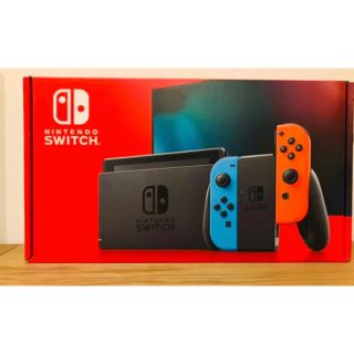 ニンテンドウ(任天堂)のNintendo Switch ネオン　新品未開封　店舗印つき(家庭用ゲーム機本体)