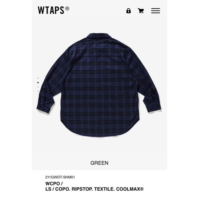 WTAPS 21SS WCPO LS GREEN M 新品未使用　納品書あり