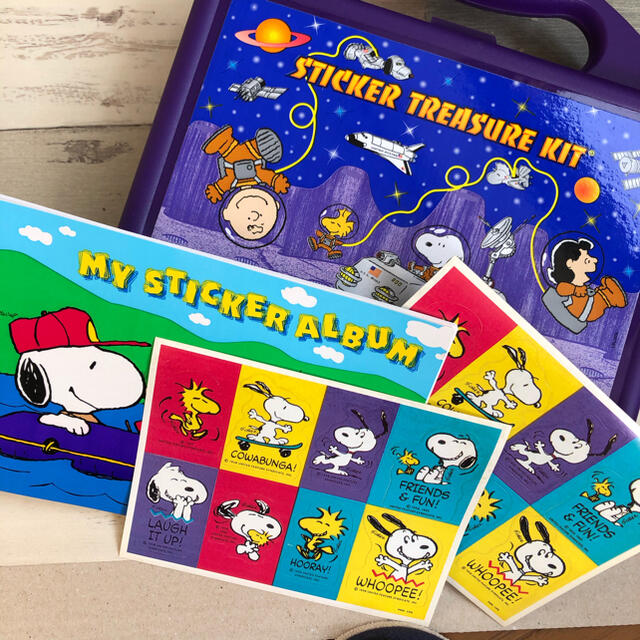 SNOOPY - SNOOPY スヌーピー ヴィンテージ ステッカー&ケース。の通販