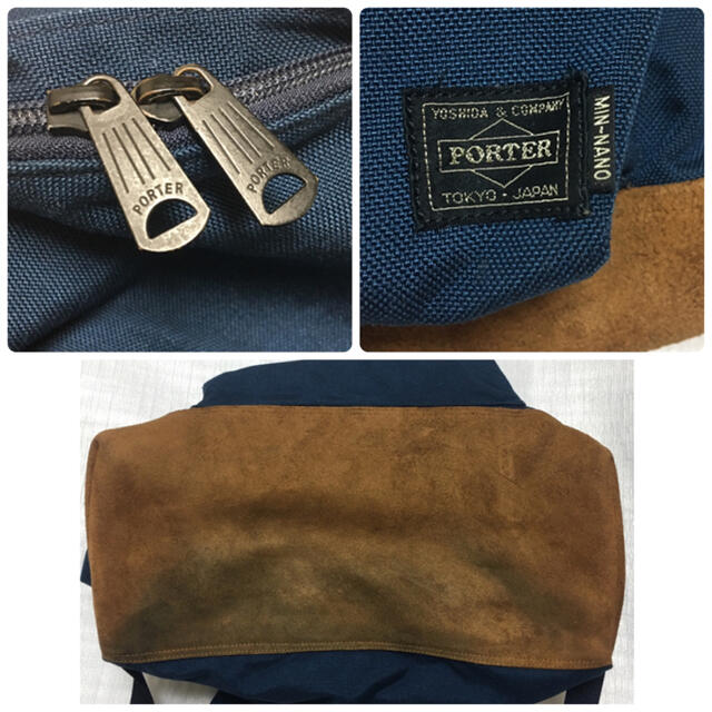 PORTER(ポーター)の希少 MIN-NANO PORTER リュック 1stネイビー ミンナノ メンズのバッグ(バッグパック/リュック)の商品写真