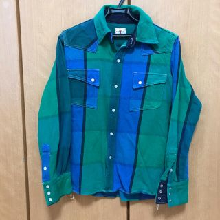 サムライジーンズ(SAMURAI JEANS)の希少　好配色　サムライ　SAMURAI ネルシャツ　チェックシャツ　グリーン(シャツ)