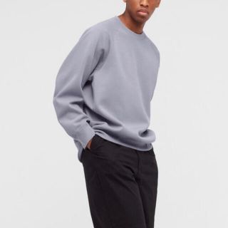 ユニクロ(UNIQLO)のユニクロ　+j UNIQLO ドライスウェットシャツ　グレー　M(スウェット)