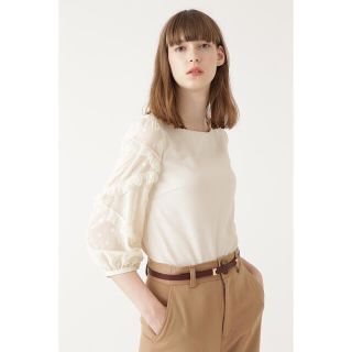 ジルスチュアート(JILLSTUART)の新品未使用　JILLSTUART ジルスチュアート　ハネル異素材カットソー(カットソー(長袖/七分))