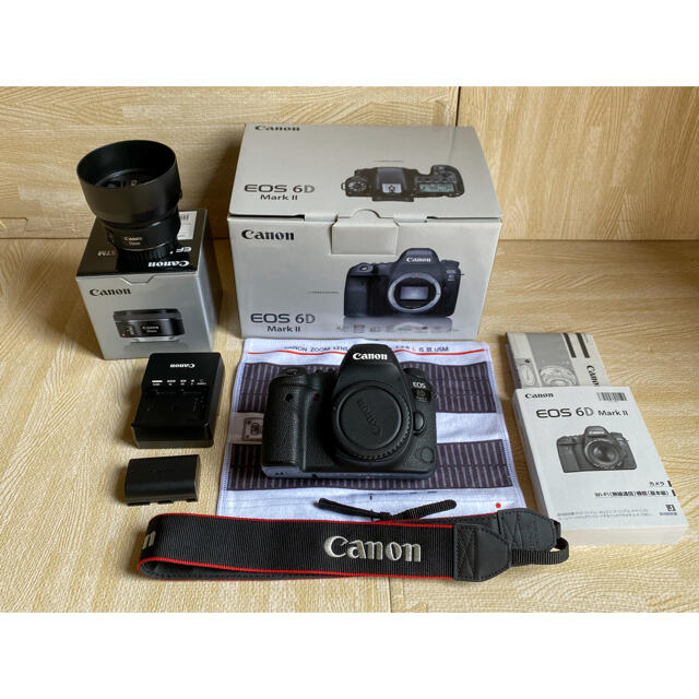 美品】Canon eos 6D mark2＋単焦点レンズセット【おまけ付き！】