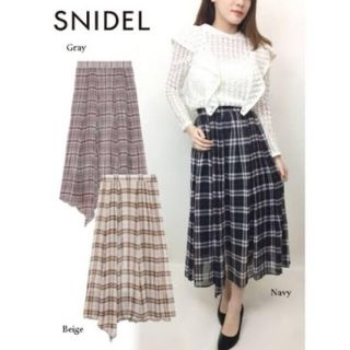 スナイデル(SNIDEL)の【値下げ中】スナイデル/チェックランダムプリーツロングスカート/SNIDEL(ロングスカート)