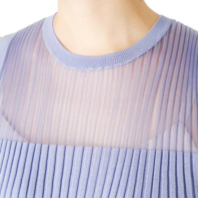 LE CIEL BLEU(ルシェルブルー)のLE CIEL BLEU Transparent Sleeveless Knit レディースのトップス(カットソー(半袖/袖なし))の商品写真