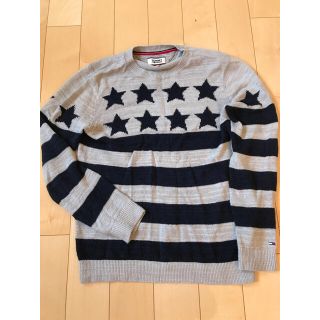 トミーヒルフィガー(TOMMY HILFIGER)の★美品★人気モデル TOMMY HILFIGER 薄手 セーター S グレー(ニット/セーター)