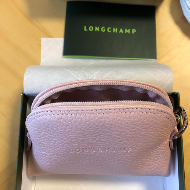 LONGCHAMP ル フローネ レザーコインケース パウダーピンク