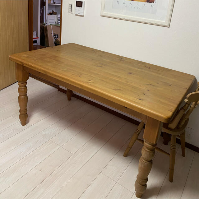ダイニングテーブルセット、イス4脚付き インテリア/住まい/日用品の机/テーブル(ダイニングテーブル)の商品写真