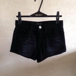 マウジー(moussy)のmoussyコーデュロイ黒ショートパンツ(ショートパンツ)