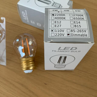 フィラメント　LED 電球　E26 6個セット(天井照明)