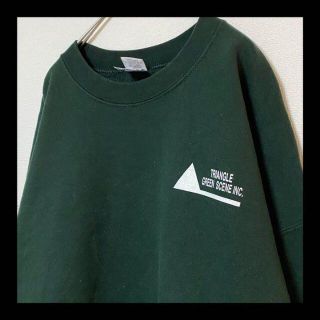 ヘインズ(Hanes)の90s TRIANGLE / トライアングル　プリント　スウェット　グリーン(スウェット)