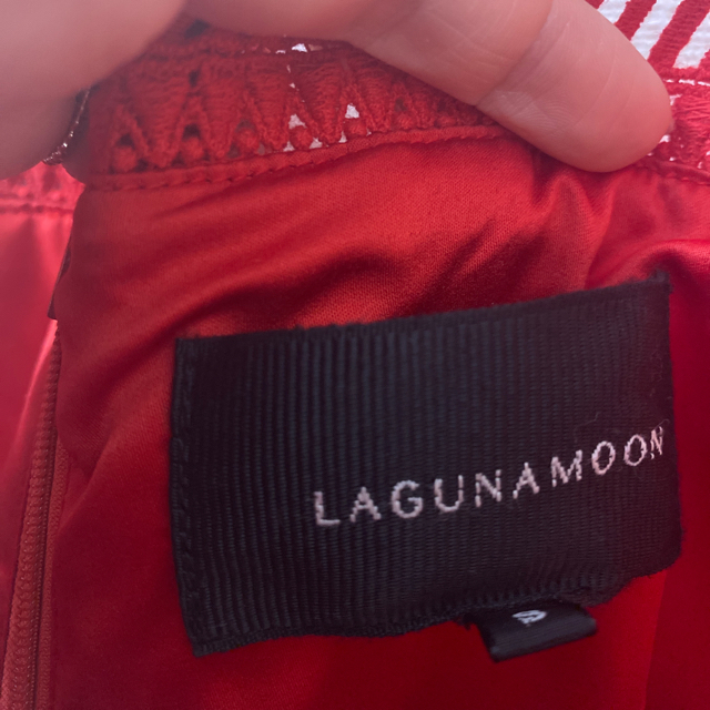 LagunaMoon(ラグナムーン)のラグナムーン　レッド　ワンピース レディースのワンピース(ロングワンピース/マキシワンピース)の商品写真