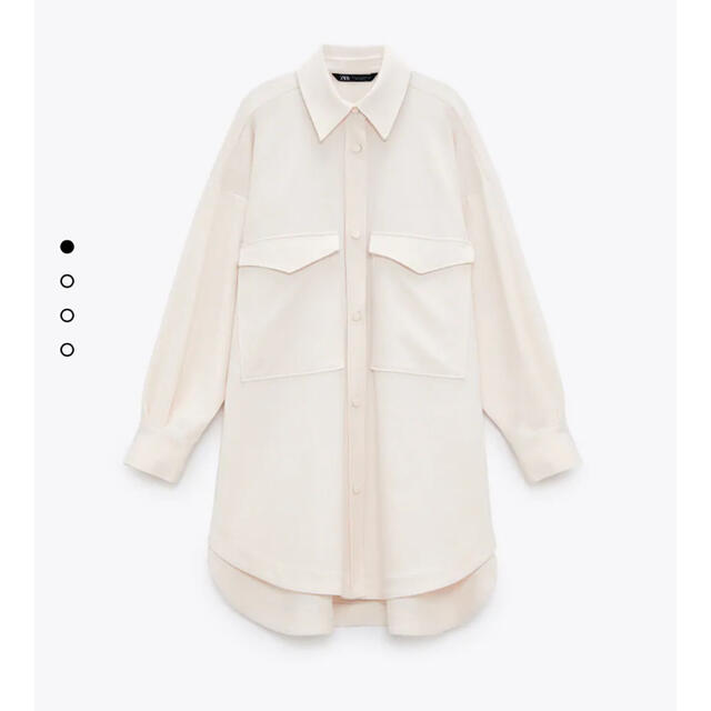 ZARA(ザラ)のポケット付きオーバーサイズシャツ レディースのトップス(シャツ/ブラウス(長袖/七分))の商品写真