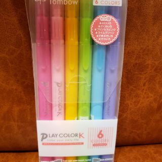 トンボエンピツ(トンボ鉛筆)のTombow トンボ鉛筆　水性サインペン　蛍光ペン　プレイカラーK ６色　新品(ペン/マーカー)