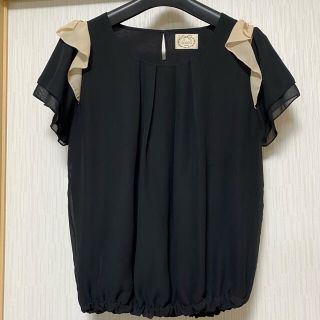 トッコ(tocco)のトッコクローゼット🎀バイカラーフリルシフォンブラウス(シャツ/ブラウス(半袖/袖なし))