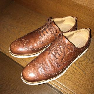 コールハーン(Cole Haan)のコールハーン　オリジナルグランド　ウイングチップ　茶色　US９サイズ　＜中古品＞(ドレス/ビジネス)