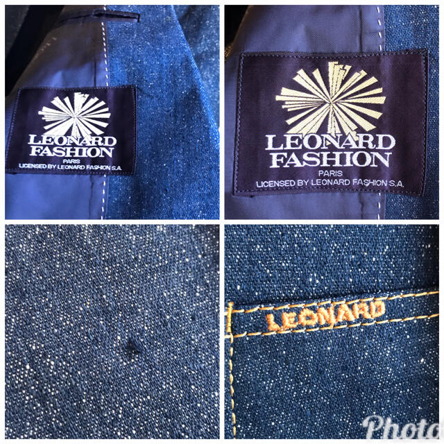 LEONARD(レオナール)のLEONARD レオナール ジャケットブレザー ジャケット　デニム風ジャケット  レディースのジャケット/アウター(テーラードジャケット)の商品写真