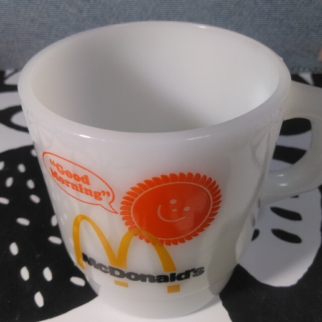 Fire-King(ファイヤーキング)のMcDonald`s　ファイヤーキング　"Good Morning"　マグカップ インテリア/住まい/日用品のキッチン/食器(グラス/カップ)の商品写真