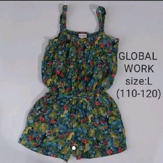 グローバルワーク(GLOBAL WORK)のGLOBAL WORK サロペット size:L(110～120cm) ブルー(パンツ/スパッツ)