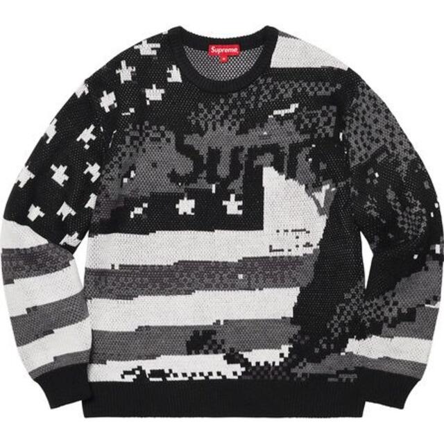 Supreme(シュプリーム)のSupreme Digital Flag Sweater Black L メンズのトップス(ニット/セーター)の商品写真