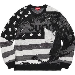 シュプリーム(Supreme)のSupreme Digital Flag Sweater Black L(ニット/セーター)