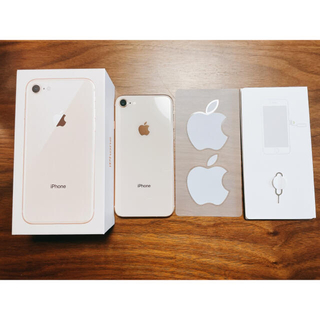 アップル(Apple)の【残量100%】【美品】iPhone8 64GB (スマートフォン本体)