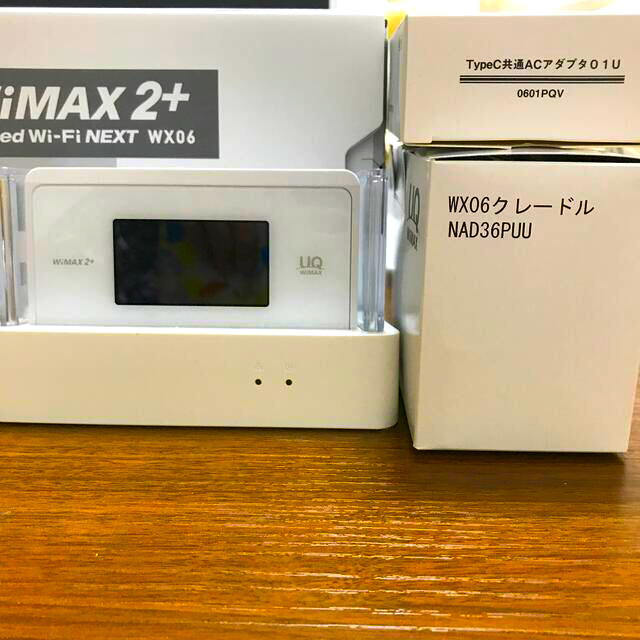 全てあり•保証書付】WiMAX2+ WX06/クレードル/アダプタ01U 激安価格の