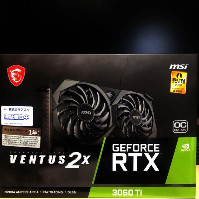 GeForce RTX 3060 Ti VENTUS 2X OCV1  8GBPC/タブレット