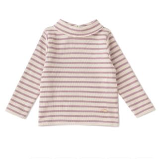 プティマイン(petit main)のpetit mainオーガニックコットン 裏起毛 タートルネックTシャツ(シャツ/カットソー)