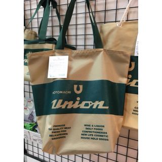 UNION BAG ユニオンエコバッグ ナイロンバッグ ファスナー付き 大 新品(エコバッグ)