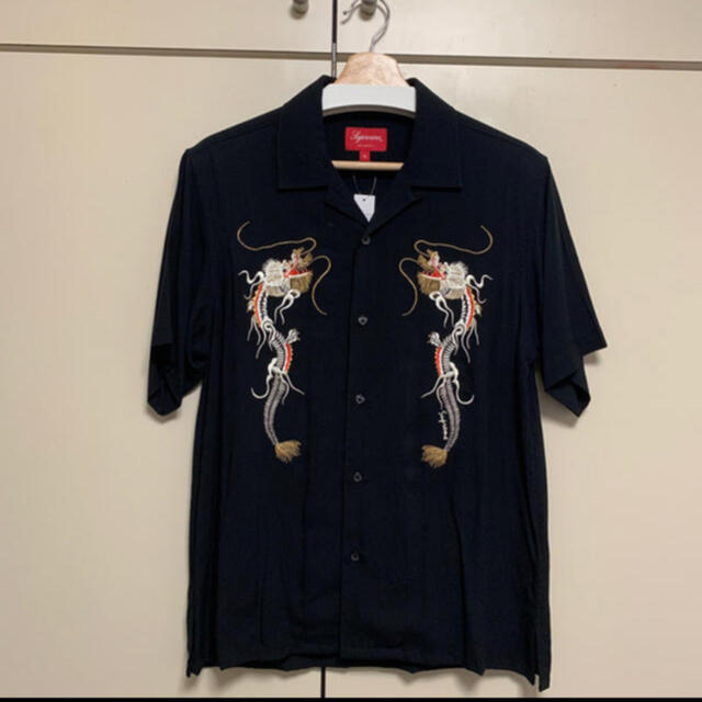 新品定価割　supreme dragon shirt レーヨン