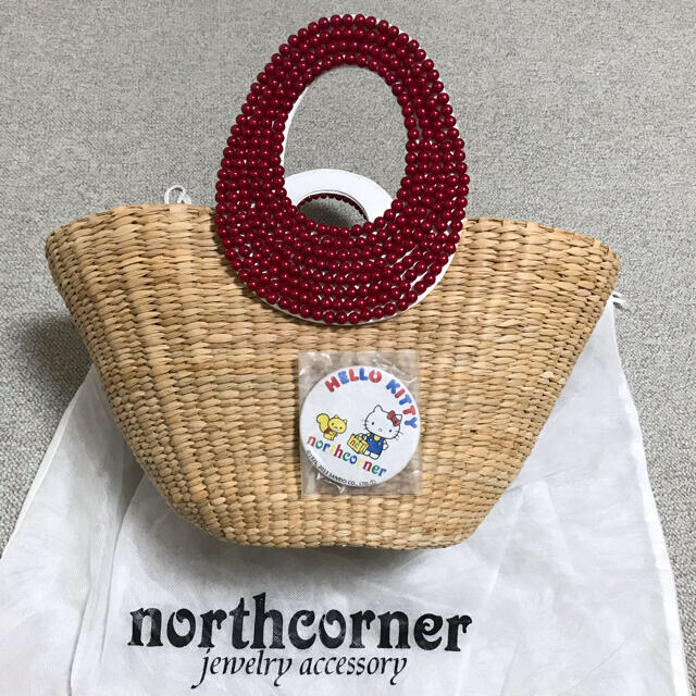 新品 ノースコーナー パールカゴバッグ キティ コラボ northcorner20高さ