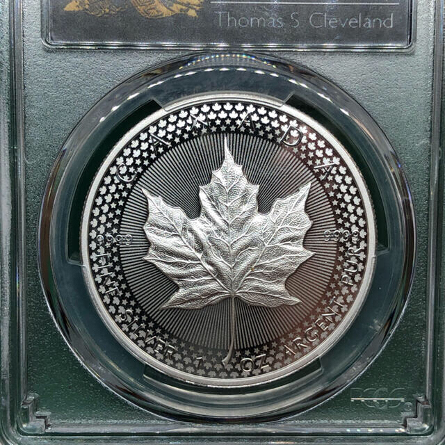 貨幣【未使用品】1998年 カナダ 10oz メイプル リーフ 10周年記念 銀貨