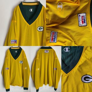 PRO PLAYER NFL GREEN BAY PACKERS グリーンベイパッカーズ Vネック ナイロンプルオーバー メンズXL /eaa311009