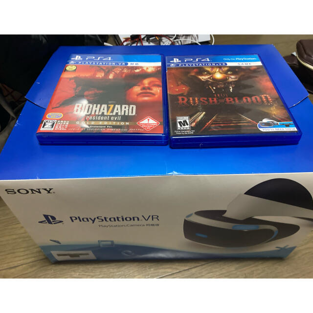 PlayStation VR(プレイステーションヴィーアール)のPSVR ソフトセットカメラ付き エンタメ/ホビーのゲームソフト/ゲーム機本体(家庭用ゲーム機本体)の商品写真