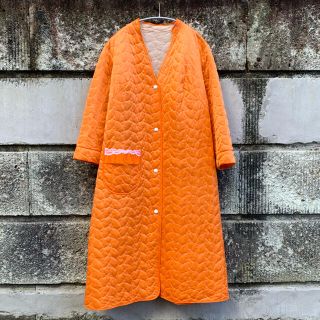 グリモワール(Grimoire)の60's Vintage Quilted collarless coat(ロングコート)