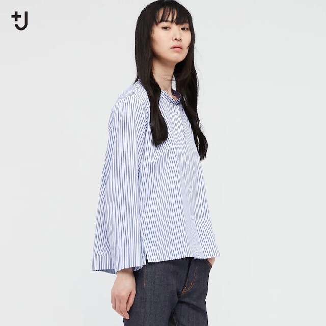 UNIQLO(ユニクロ)の『ユニクロ×ジル・サンダー』スーピマコットンストライプシャツ ジャケット レディースのトップス(シャツ/ブラウス(長袖/七分))の商品写真