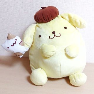 ポムポムプリン(ポムポムプリン)の【新品タグ付】ポムポムプリン お耳ひっぱり BIG ぬいぐるみ(キャラクターグッズ)