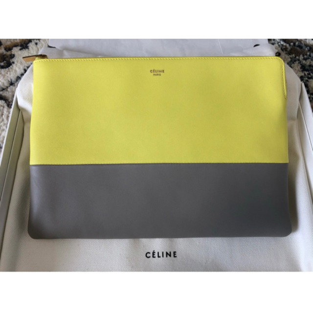 当店イチオシ! 【未使用】CELINE クラッチ バッグ ポーチ バイカラー