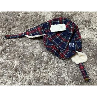 ポロラルフローレン(POLO RALPH LAUREN)の【新品】フライトキャップ　POLO チェック柄　46センチ(帽子)