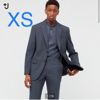 ユニクロ(UNIQLO)の【XSサイズ】UNIQLO＋J テーラードジャケット　グレー(テーラードジャケット)