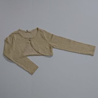 エイチアンドエム(H&M)のH&M ボレロ size:EUR 110/116ゴールドラメ(カーディガン)