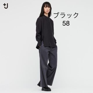 ユニクロ(UNIQLO)の＋J ワイドパンツ　ブラック　58(その他)