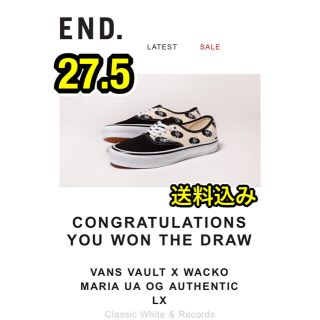 ワコマリア(WACKO MARIA)の【END.当選】VANS WACKO MARIA オーセンティック 27.5(スニーカー)