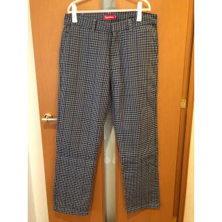 シュプリーム(Supreme)のSupreme work pant grey plaid 34 (ワークパンツ/カーゴパンツ)