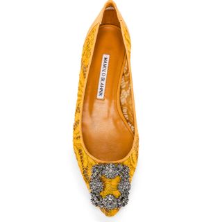 マノロブラニク(MANOLO BLAHNIK)のMANOLO BLAHNIK ハンギシレースhangisiイエロー(ハイヒール/パンプス)